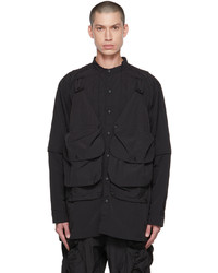 Camicia giacca in nylon nera di Archival Reinvent