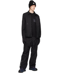 Camicia giacca in nylon nera di Moncler