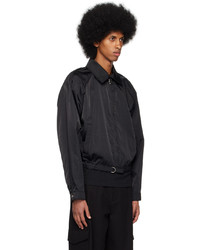 Camicia giacca in nylon nera di Recto