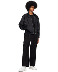 Camicia giacca in nylon nera di Recto