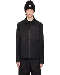 Camicia giacca in nylon nera di Moncler
