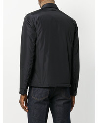 Camicia giacca in nylon nera di Z Zegna