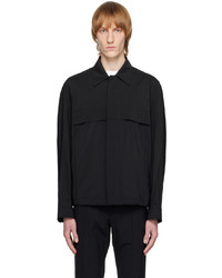 Camicia giacca in nylon nera di Solid Homme