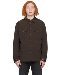 Camicia giacca in nylon terracotta