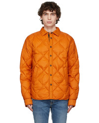 Camicia giacca in nylon trapuntata arancione