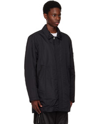 Camicia giacca in nylon trapuntata nera di Stone Island