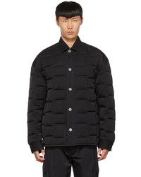 Camicia giacca in nylon trapuntata nera di Bottega Veneta