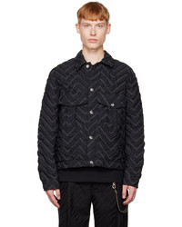 Camicia giacca in nylon trapuntata nera di Song For The Mute