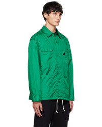 Camicia giacca in nylon verde di Undercover