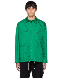Camicia giacca in nylon verde di Undercover