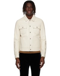 Camicia giacca in pelle bianca di Tom Ford