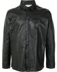 Camicia giacca in pelle nera di 1017 Alyx 9Sm
