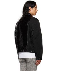 Camicia giacca in pelle nera di RtA