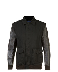 Camicia giacca in pelle nera di Junya Watanabe