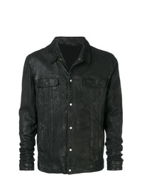Camicia giacca in pelle nera di Salvatore Santoro