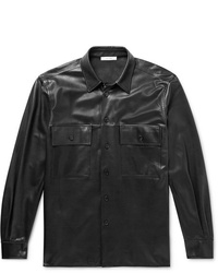 Camicia giacca in pelle nera di The Row