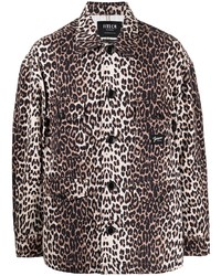 Camicia giacca leopardata marrone di FIVE CM