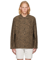 Camicia giacca leopardata marrone di rag & bone