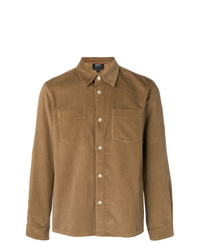 Camicia giacca marrone chiaro di A.P.C.