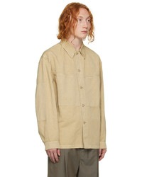 Camicia giacca marrone chiaro di Lemaire