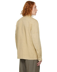 Camicia giacca marrone chiaro di Lemaire