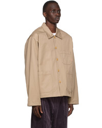 Camicia giacca marrone chiaro di Acne Studios