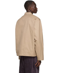 Camicia giacca marrone chiaro di Acne Studios