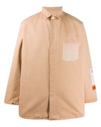 Camicia giacca marrone chiaro di Heron Preston