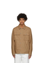 Camicia giacca marrone chiaro di Moncler