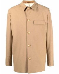 Camicia giacca marrone chiaro di Nanushka