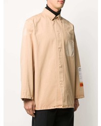 Camicia giacca marrone chiaro di Heron Preston