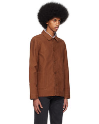 Camicia giacca marrone scuro di A.P.C.