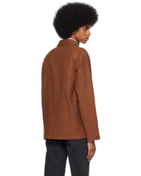 Camicia giacca marrone scuro di A.P.C.