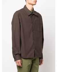 Camicia giacca marrone scuro di Palmes