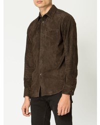 Camicia giacca marrone scuro di Ajmone