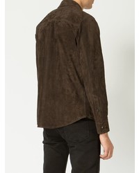 Camicia giacca marrone scuro di Ajmone