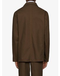 Camicia giacca marrone scuro di Gucci