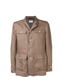 Camicia giacca marrone di Brunello Cucinelli
