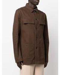 Camicia giacca marrone di Nanushka