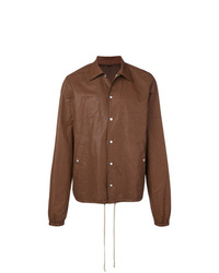 Camicia giacca marrone di Rick Owens