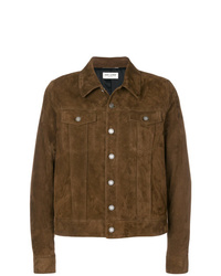 Camicia giacca marrone di Saint Laurent
