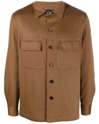 Camicia giacca marrone di Zegna