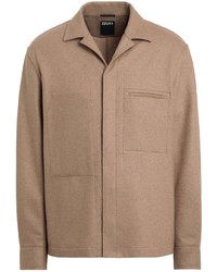 Camicia giacca marrone di Zegna