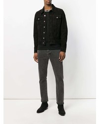 Camicia giacca nera di Saint Laurent