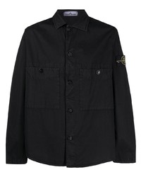 Camicia giacca nera di Stone Island