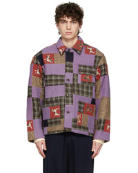 Camicia giacca patchwork multicolore di Bode