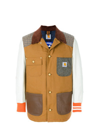 Camicia giacca patchwork multicolore di Junya Watanabe MAN