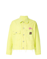 Camicia giacca ricamata lime di Doublet