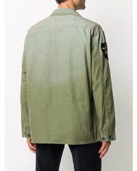 Camicia giacca ricamata verde oliva di Polo Ralph Lauren