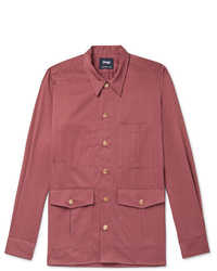 Camicia giacca rosa di Drake's